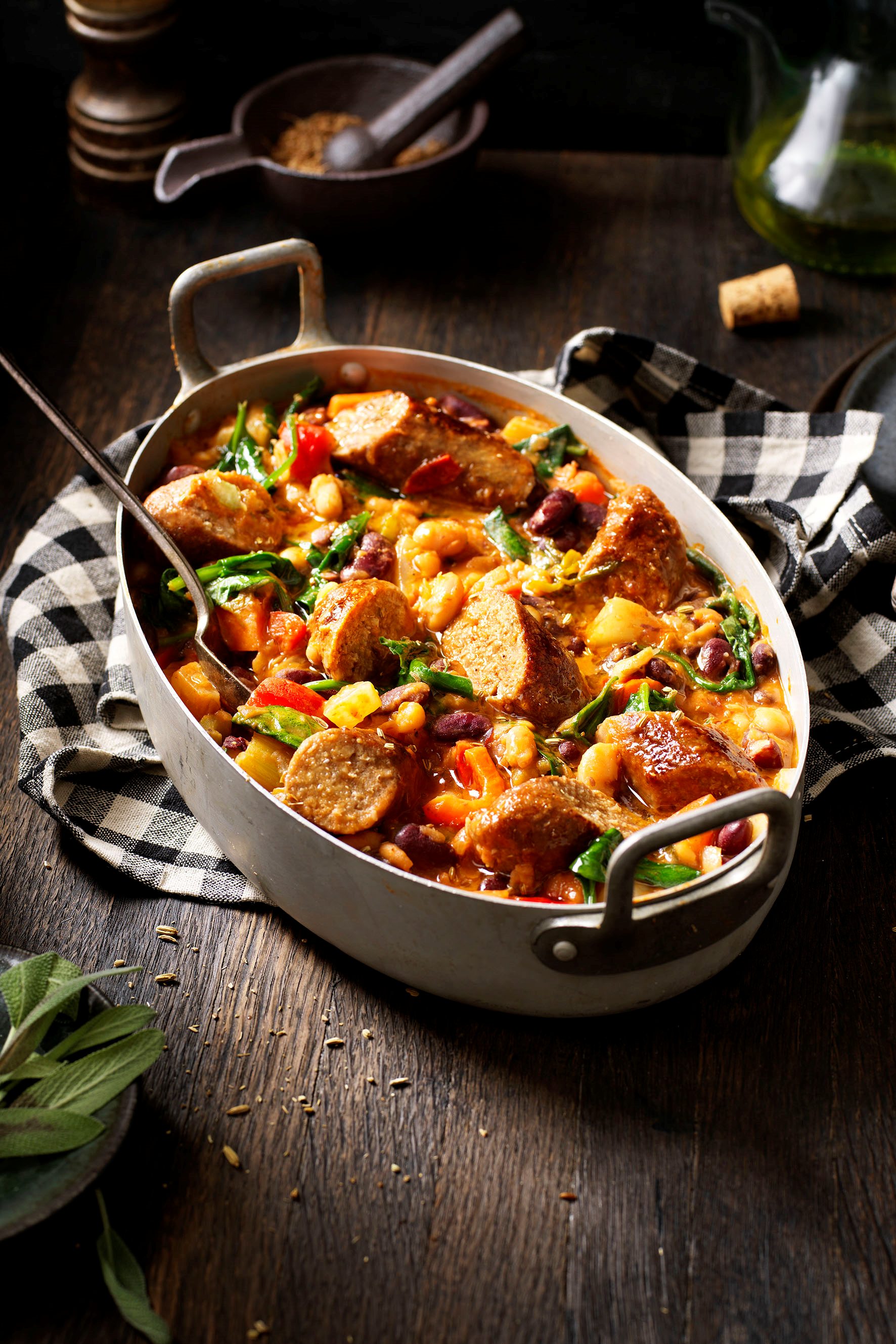 Bonenstoofpot met sensationele worst