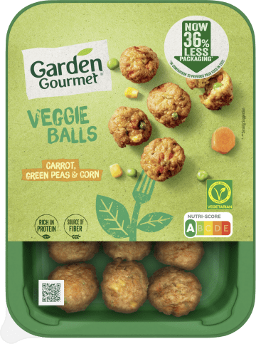 Probeer de vegetarische groenteballetjes van Garden Gourmet. Een lekkere vleesvervanger voor al jouw recepten.