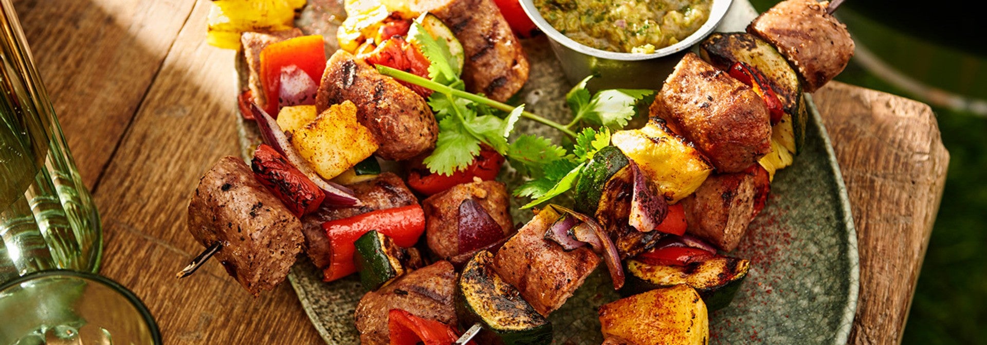 BBQ Worst Ananas Spiesjes