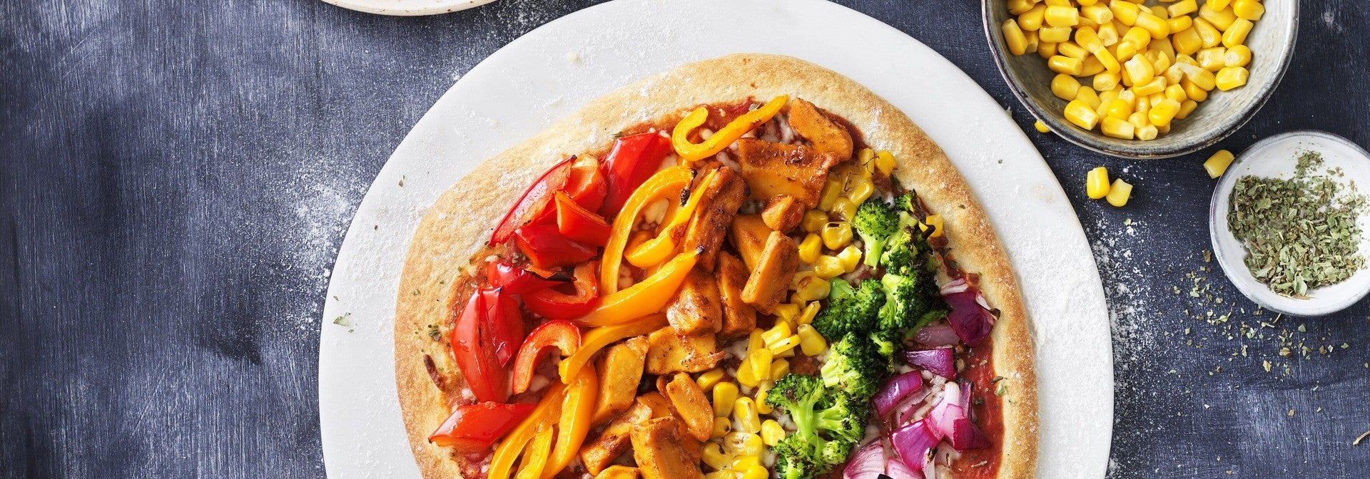 Regenboogpizza