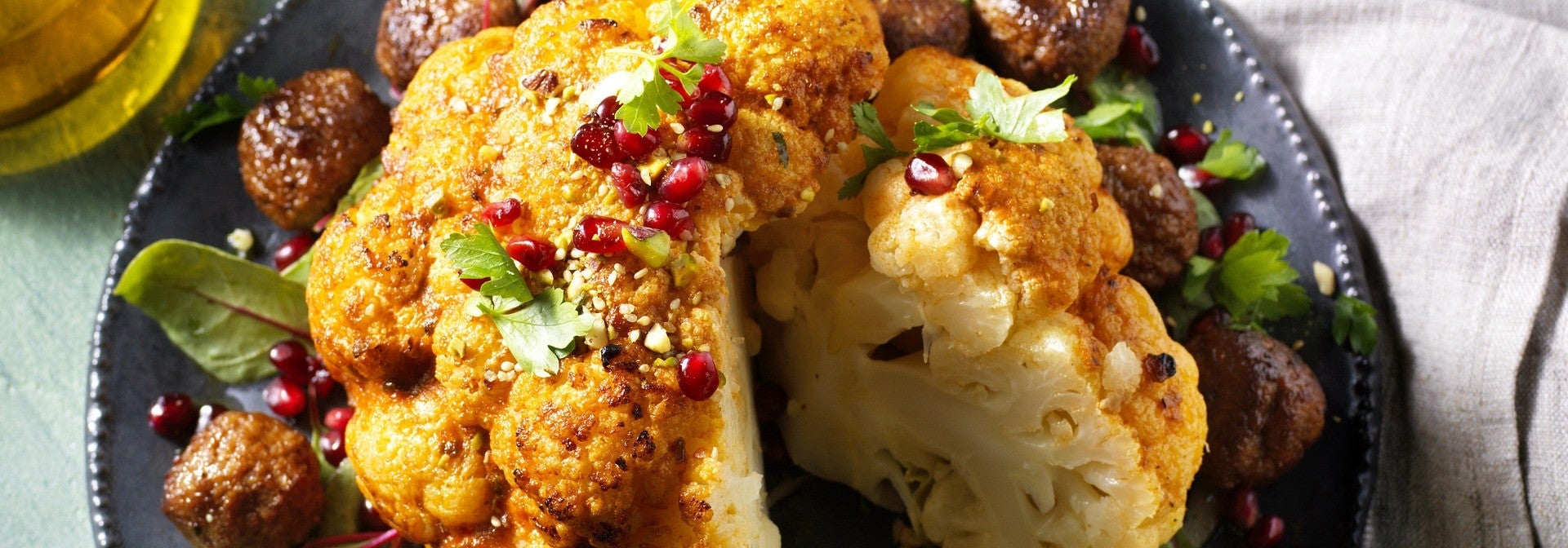 Geroosterde Bloemkool Met Falafel