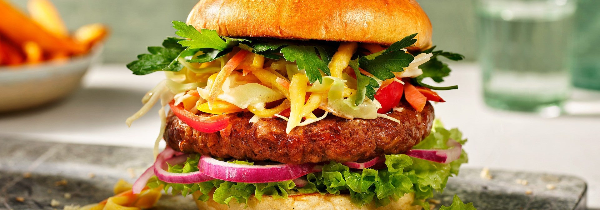 Mango Slaw Burger