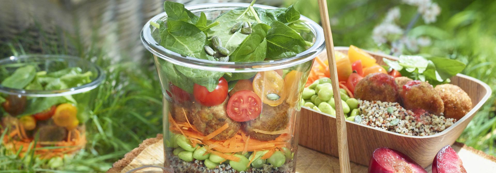 Picknick pot voor salade