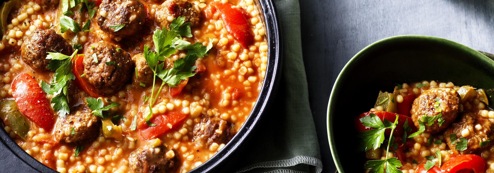 Veggie Goulash met parelcouscous