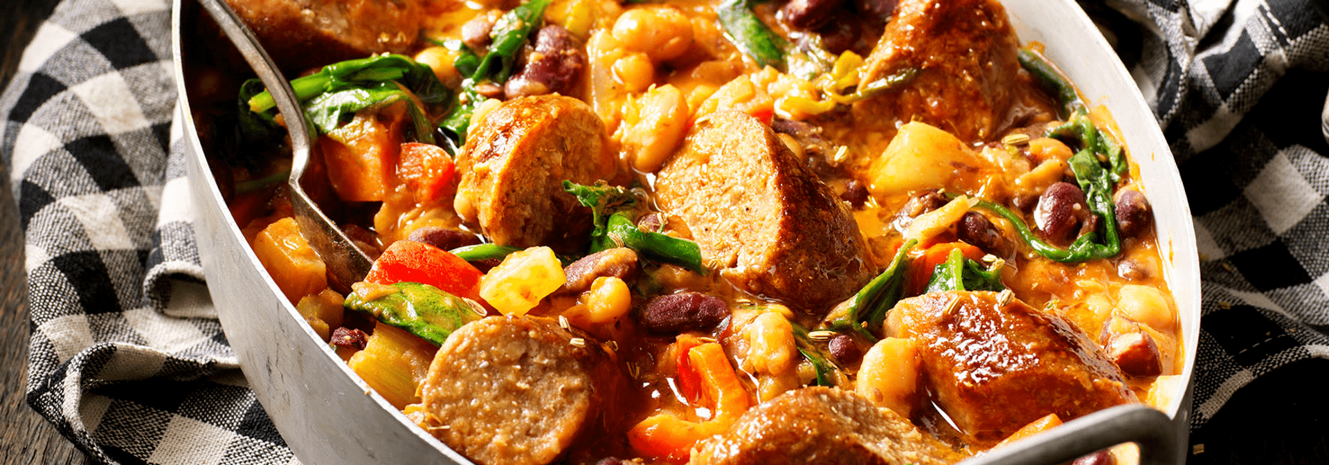 Bonenstoofpot met sensationele worst