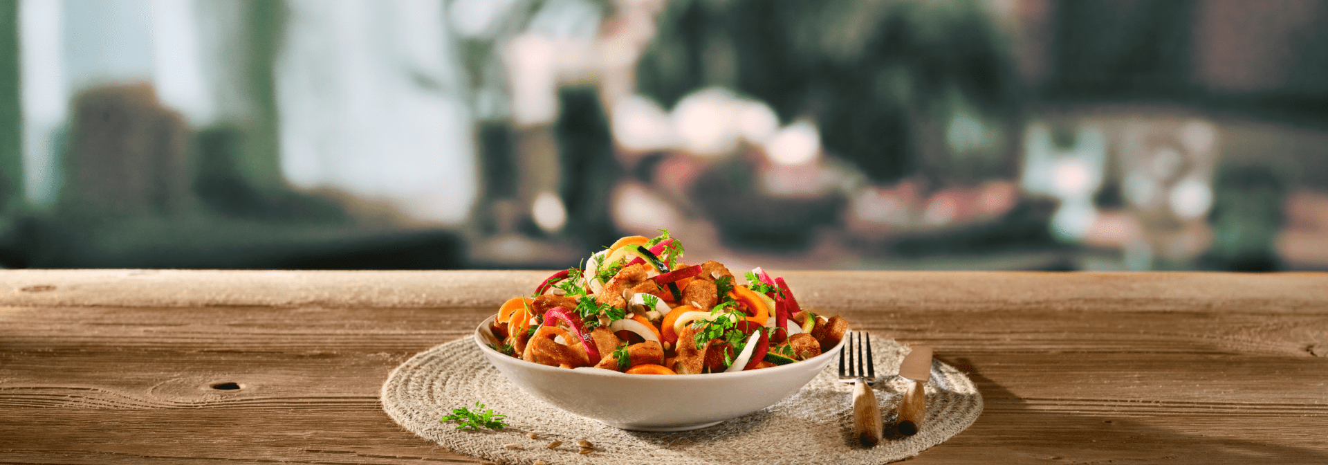 Vegetarische spiraalsalade met Lightly Roasted Pieces