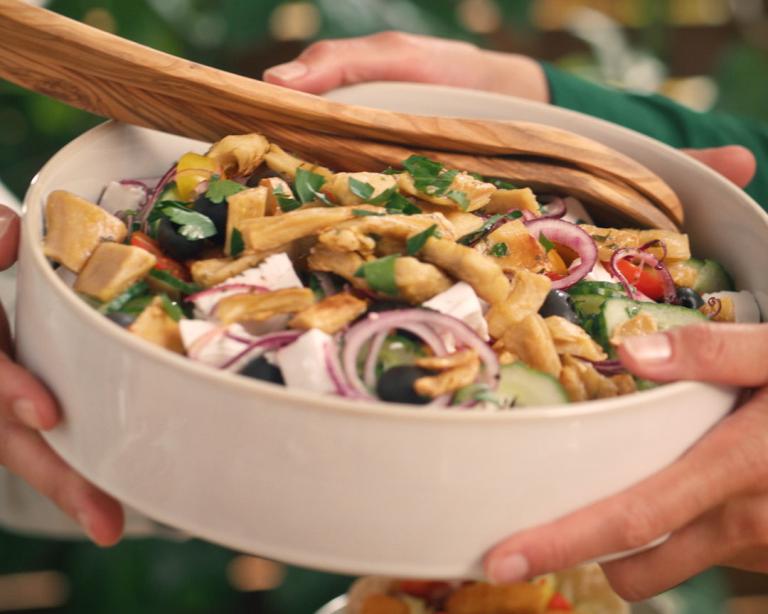 Griekse salade met Filetstukjes
