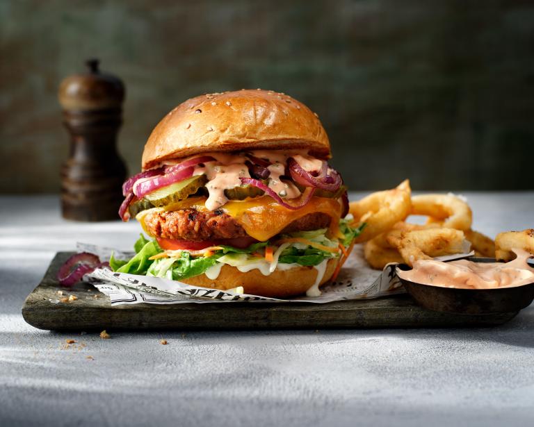 American Burger with the Sensational Flavored burger American Burger with the Sensational Flavored burger