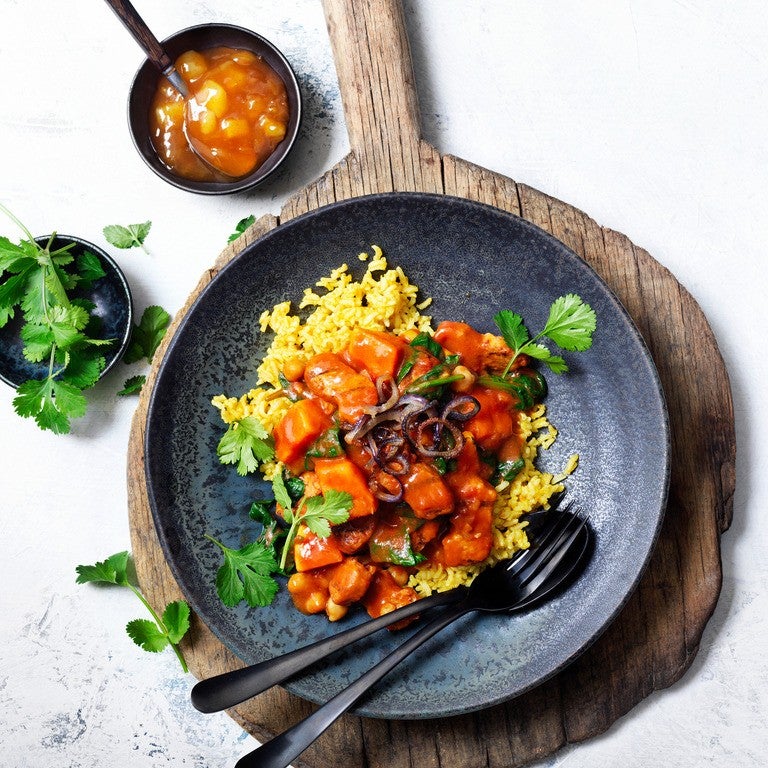 Zoete aardappel stamppot