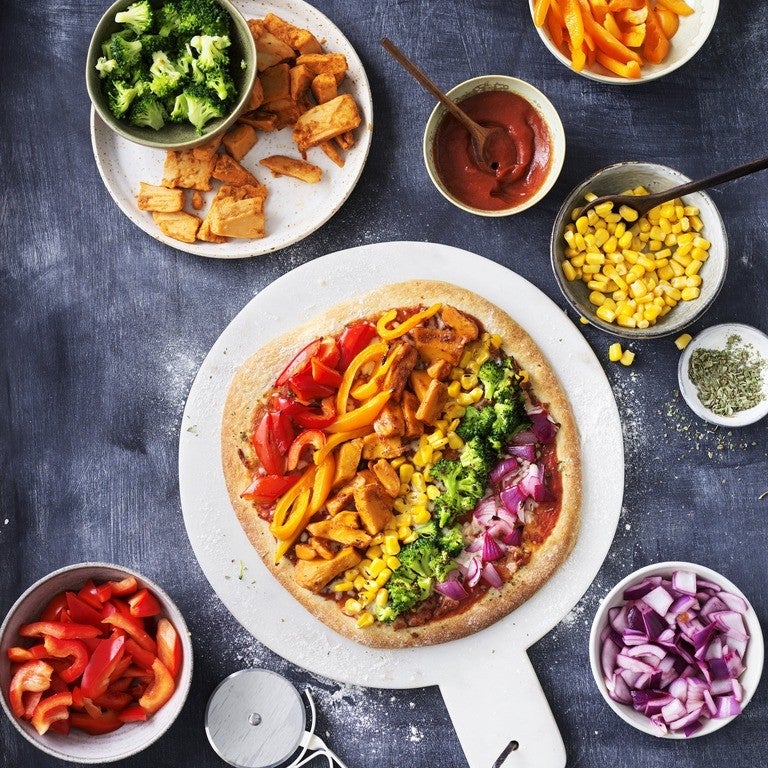 Regenboogpizza