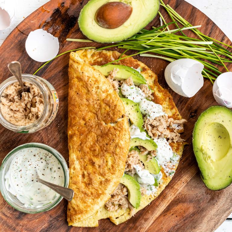 eiwrap met vegan tonijn eiwrap met vegan tonijn