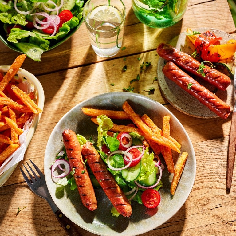 Merguez met Zoete Aardappel Frietjes