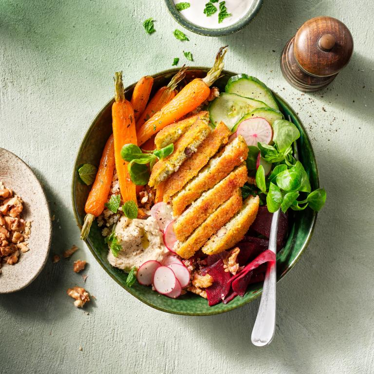 99kcal cauliflower schnitzel met groenten