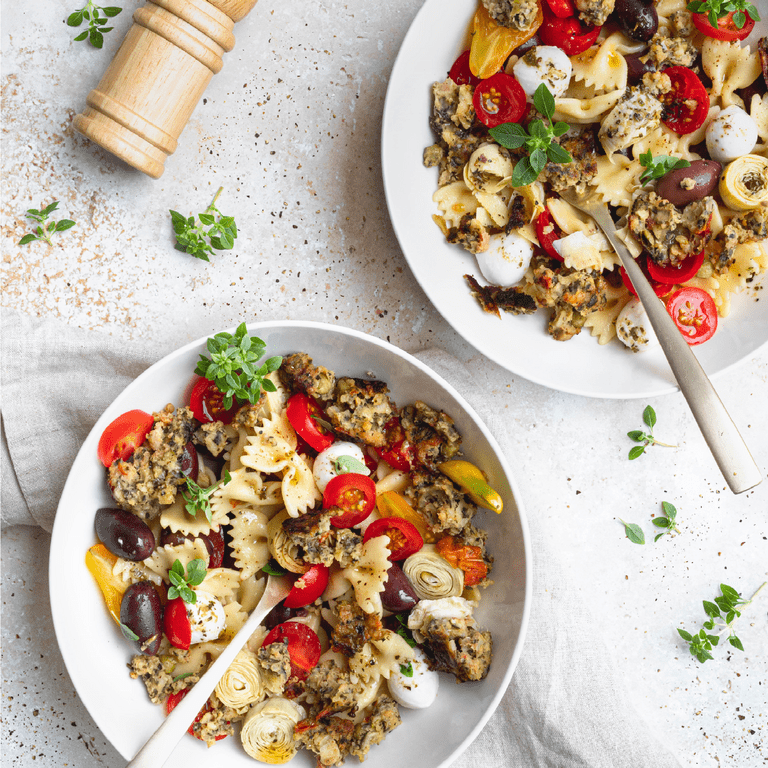 Salade de pâtes aux tomates cerises, Veggie Bakes en mozzarella