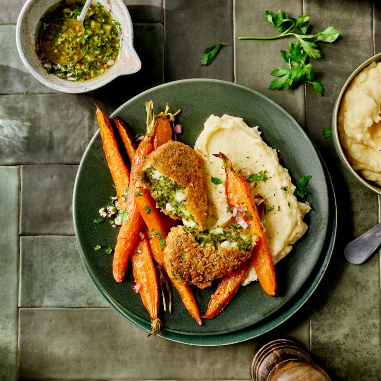 Spinach Cheese Rond with Carrots