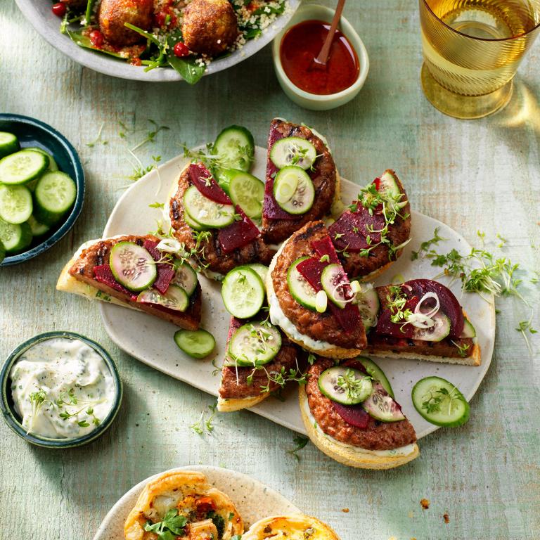 Veganistische sensationele hamburgersliders Sensationele hamburgersliders