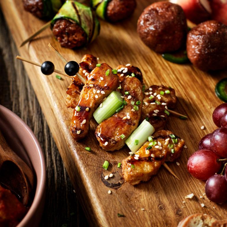 Cupido's Yakitori-pijl met gegrilde stukjes Garden Gourmet Gegrilde Stukken