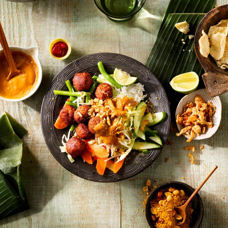 Veganistische Indonesische Gado-Gado Gado-gado salade