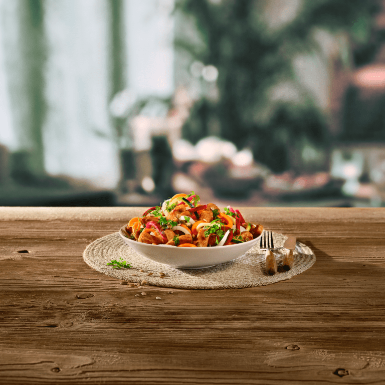 Vegetarische spiraalsalade met Lightly Roasted Pieces Vegetarische spiraalsalade met Lightly Roasted Pieces